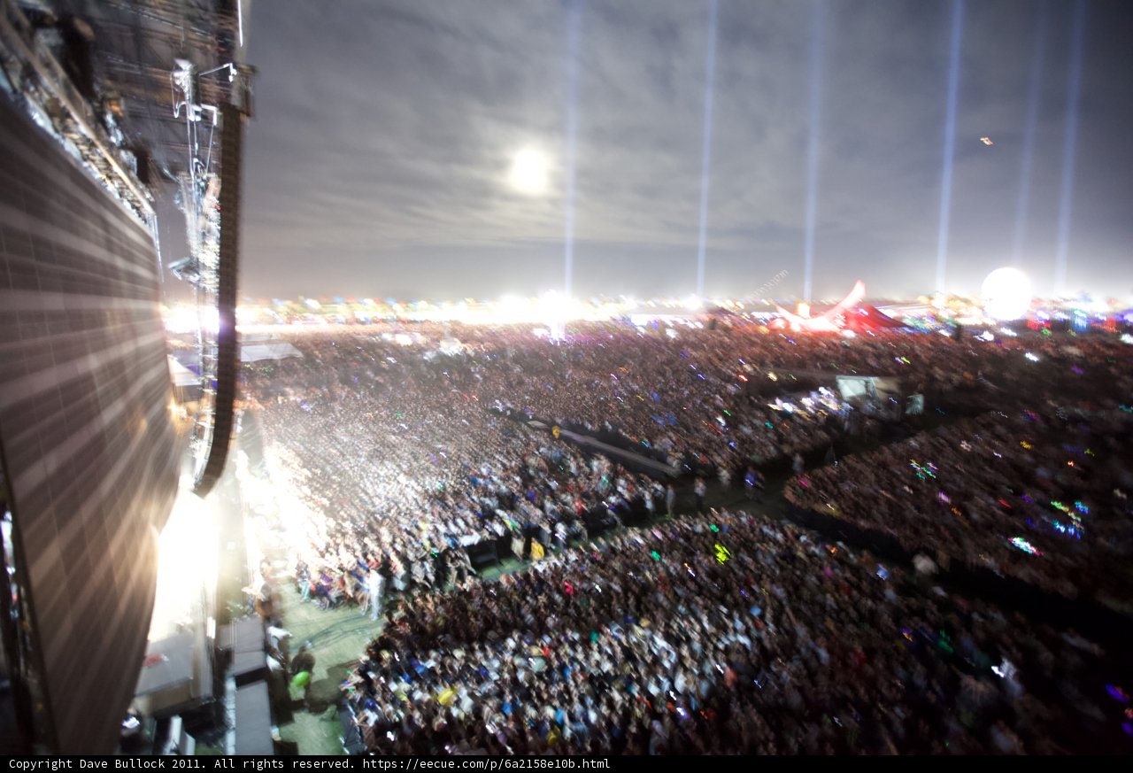 Nighttime Crowd at Coachella Concert