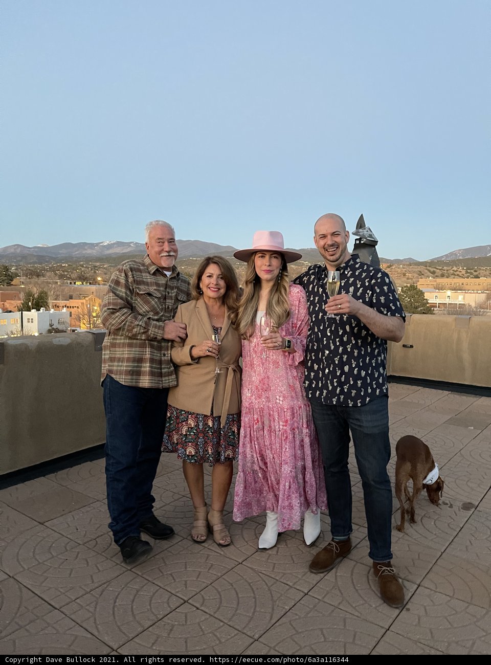 A Family Portrait on a Rooftop in Santa Fe