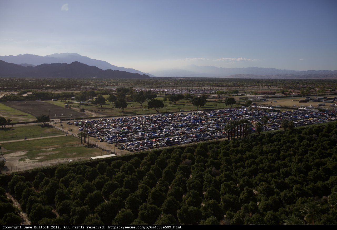 Coachella Parking Lot from Above