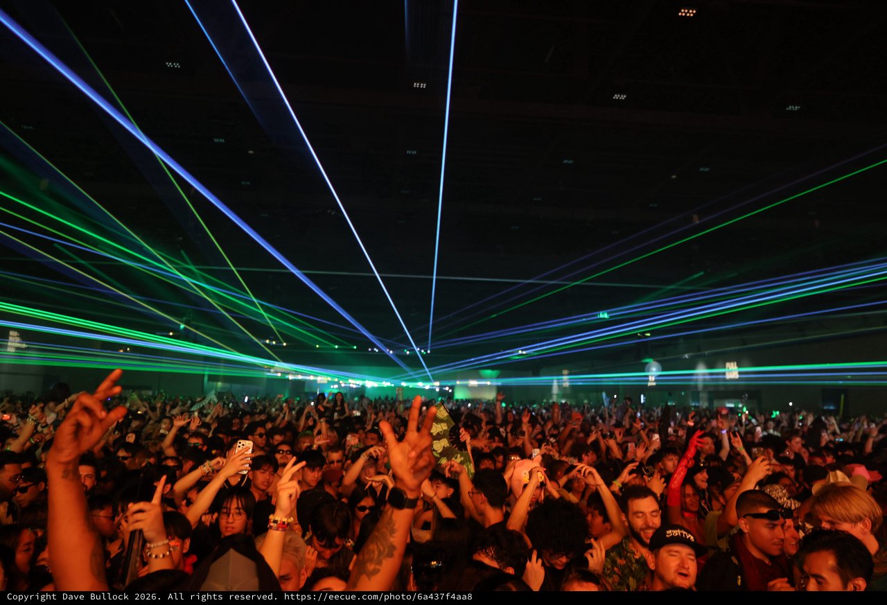 Laser Light Show Electrifies Wobbleland 2026 Crowd