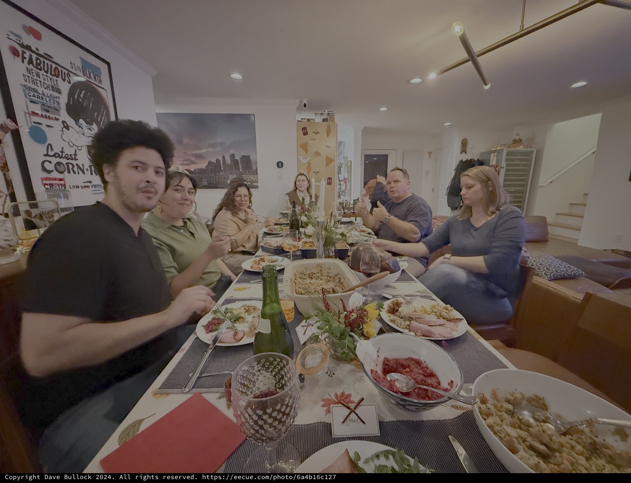 Family Thanksgiving Dinner Gathering at Home