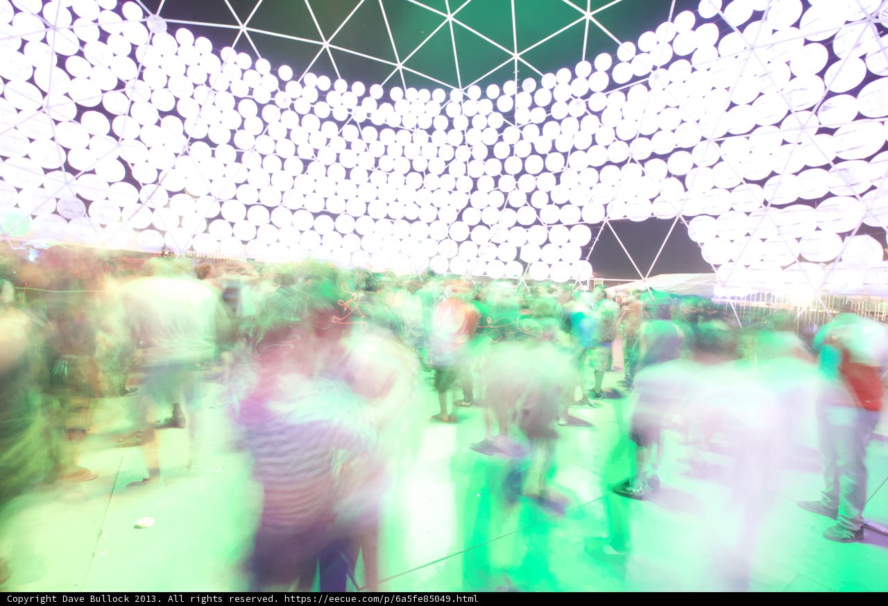 Lights and Crowd at Coachella