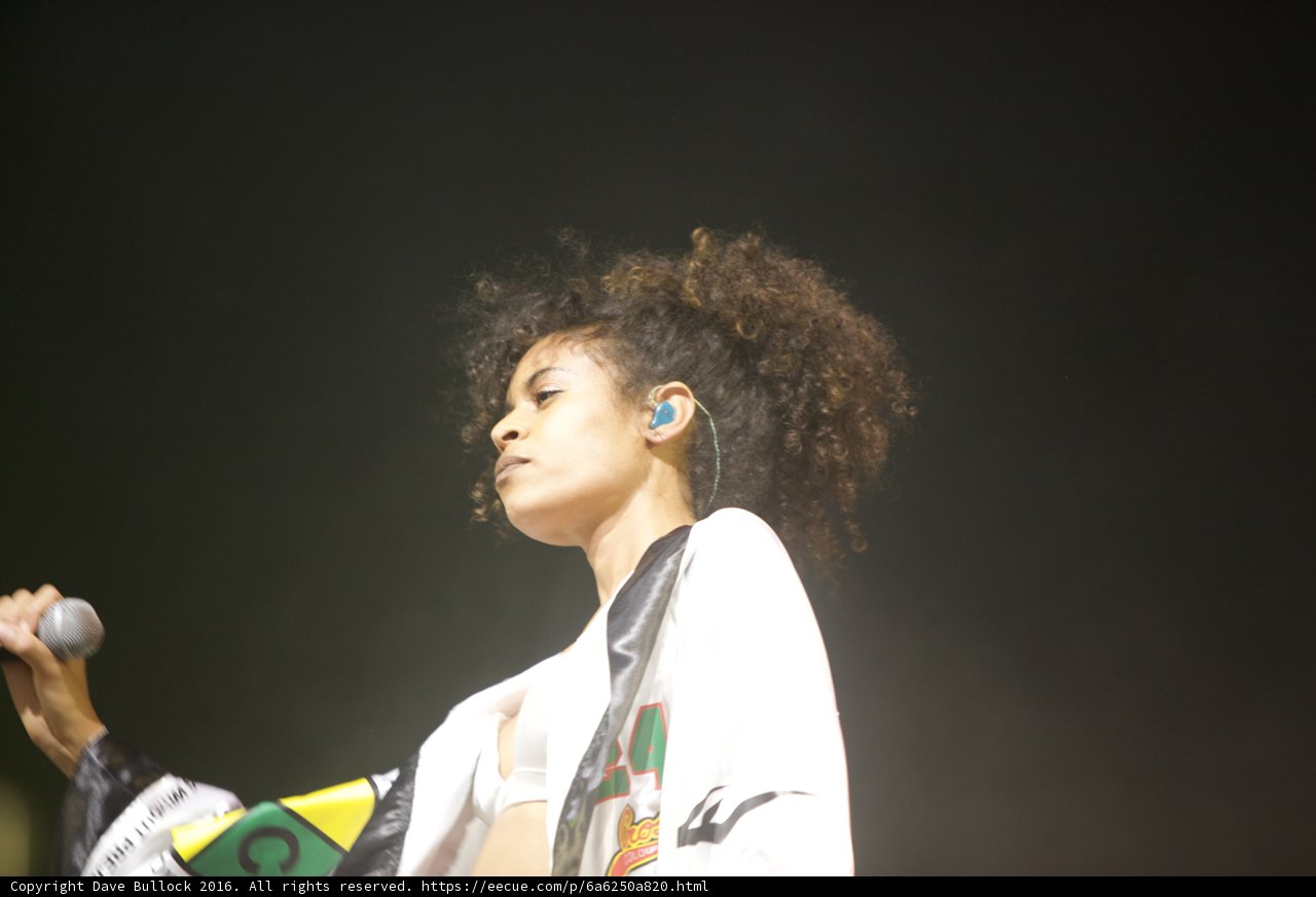Afro Woman Performing with Microphone
