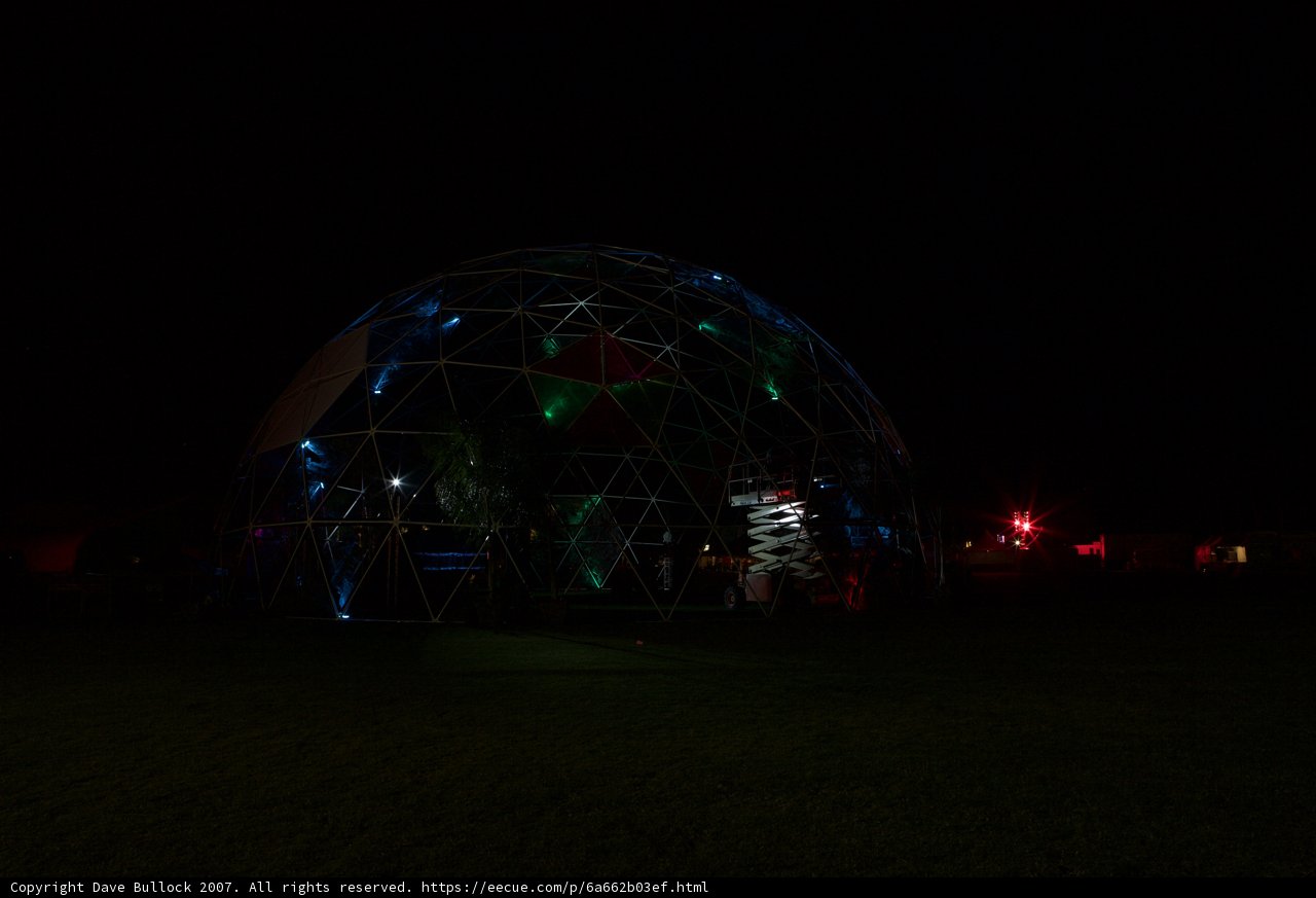Illuminated Dome in the Night Sky