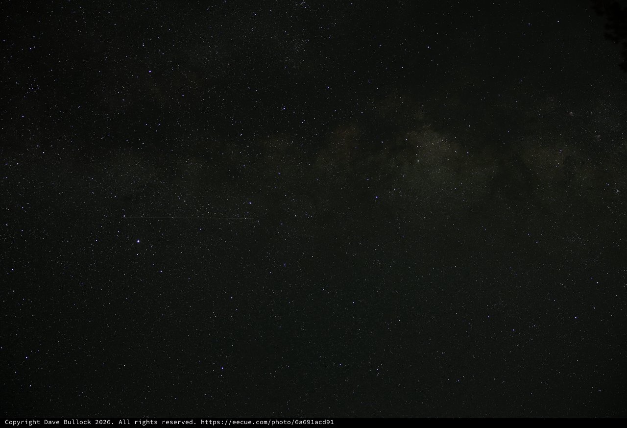 Milky Way Arches Over Mount Lassen Wilderness Night Sky