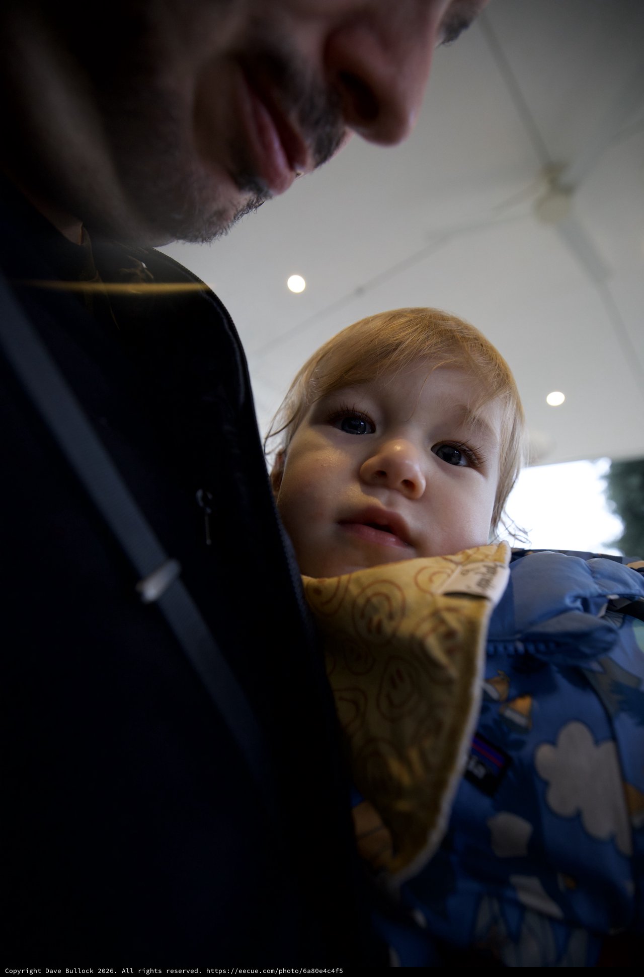 Father and Young Child Share Intimate Moment Indoors