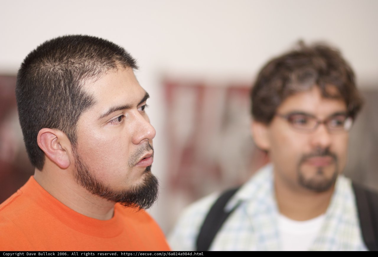 Orange Shirted Men