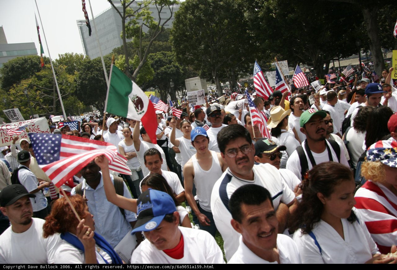 American and Mexican Flags Fly High in Unity