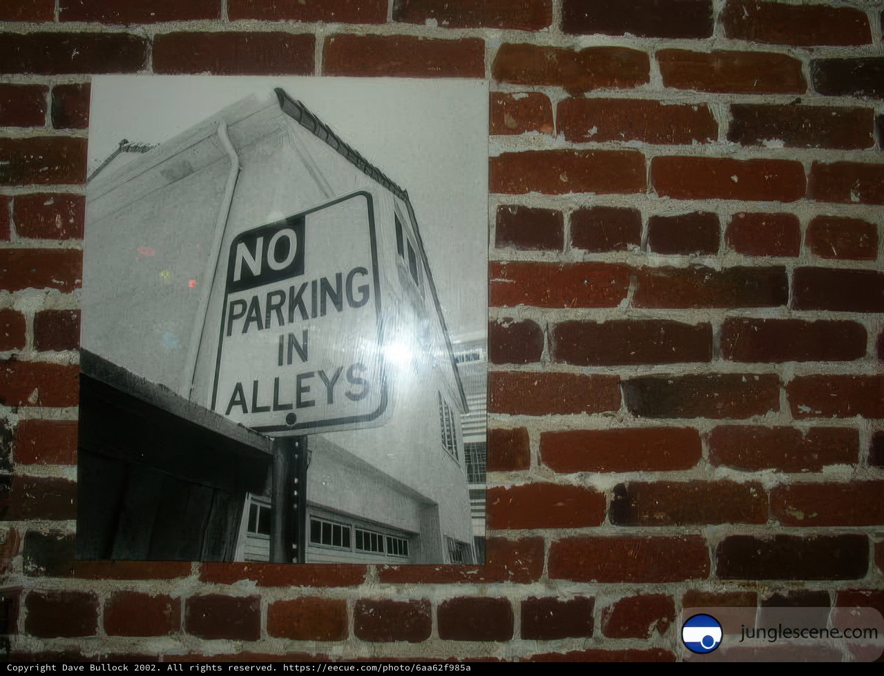No Parking on Brick Wall