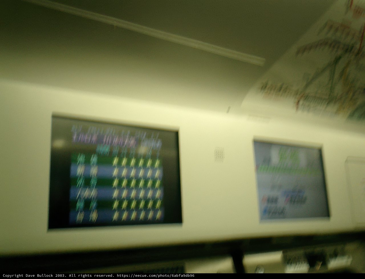 Blurry Train Station Monitors