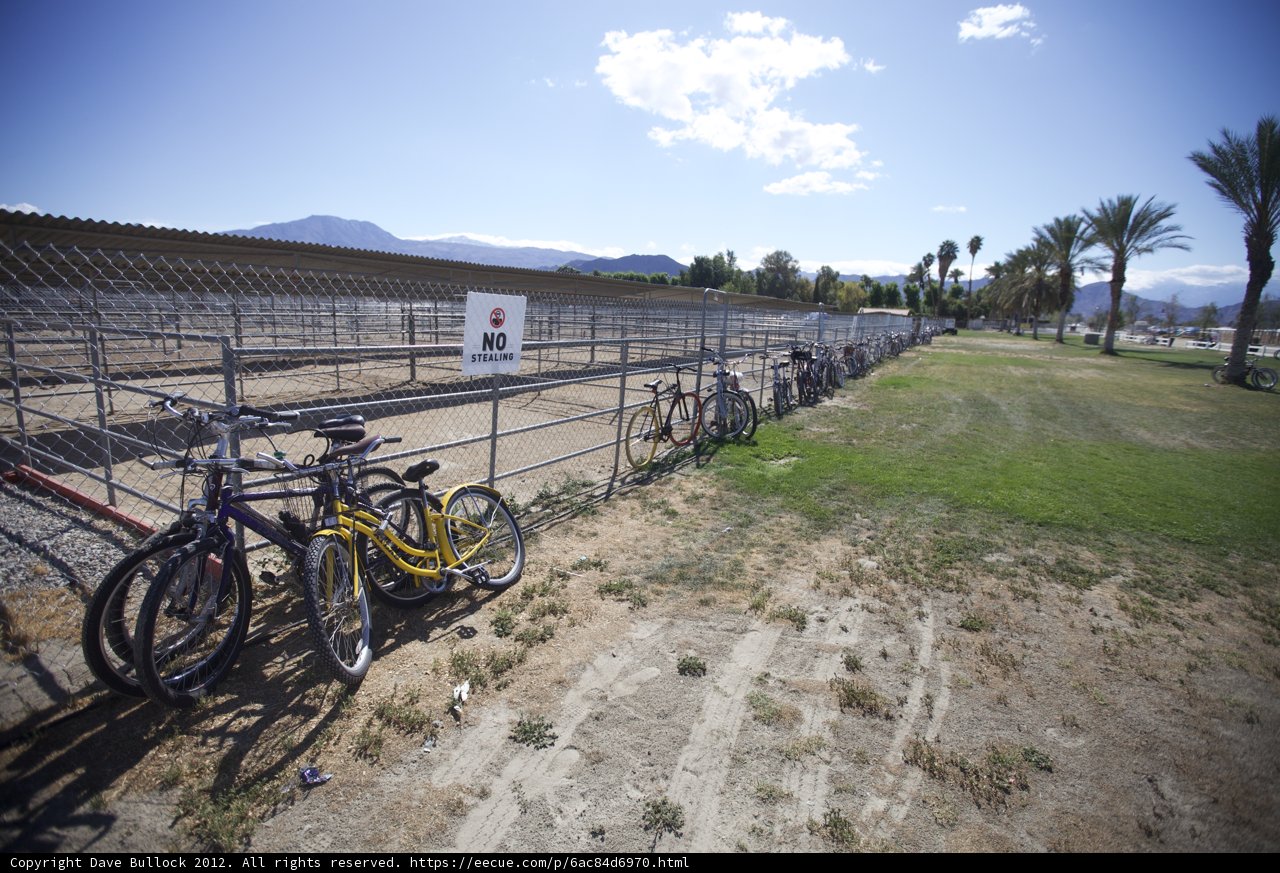 Biking through the festival