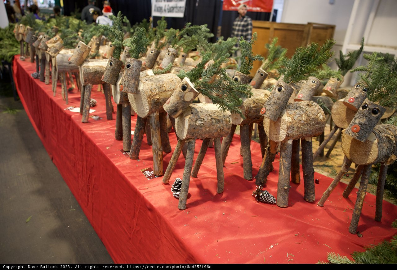 Artistic Reindeer Table Display at Fort Mason, 2023