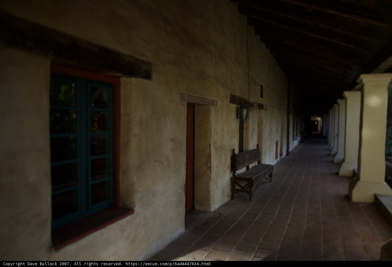 The Corridor of Flagstone and Benches