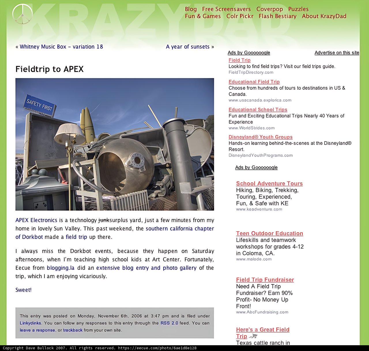 Crazybad Website's Machine and Transportation Documents