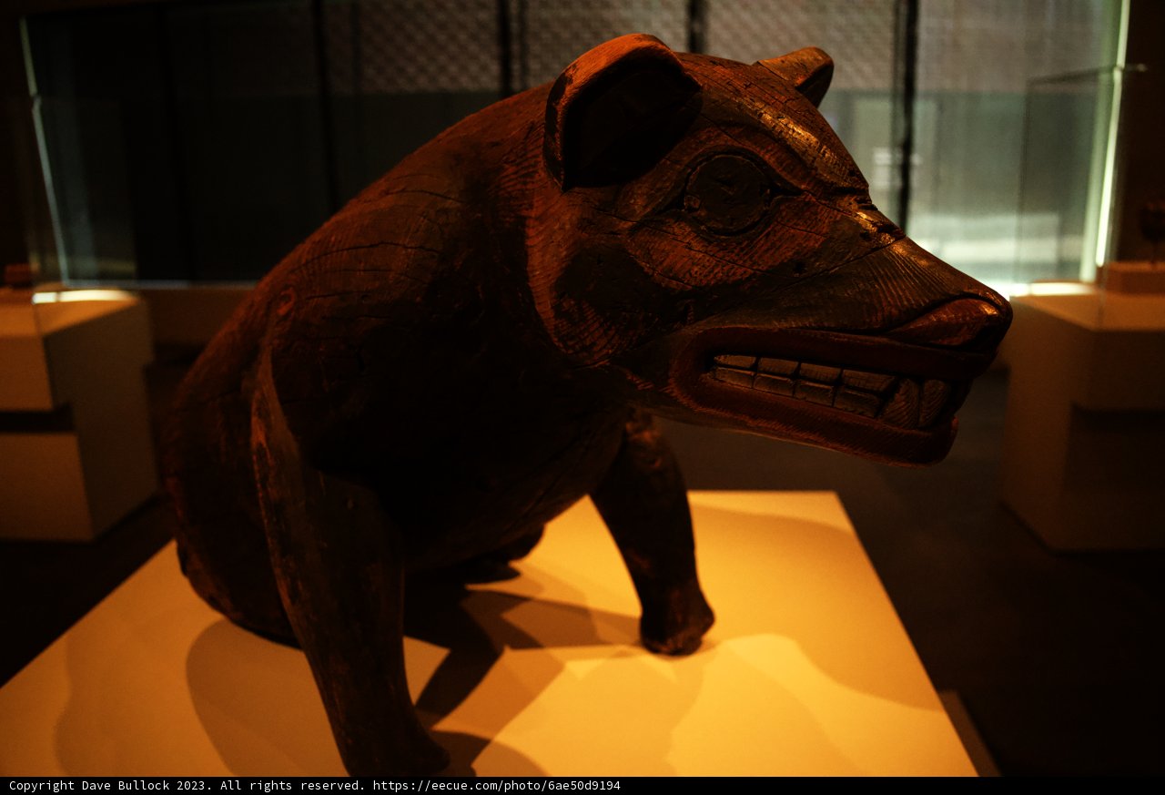 Charming Wooden Pig Sculpture - de Young Museum