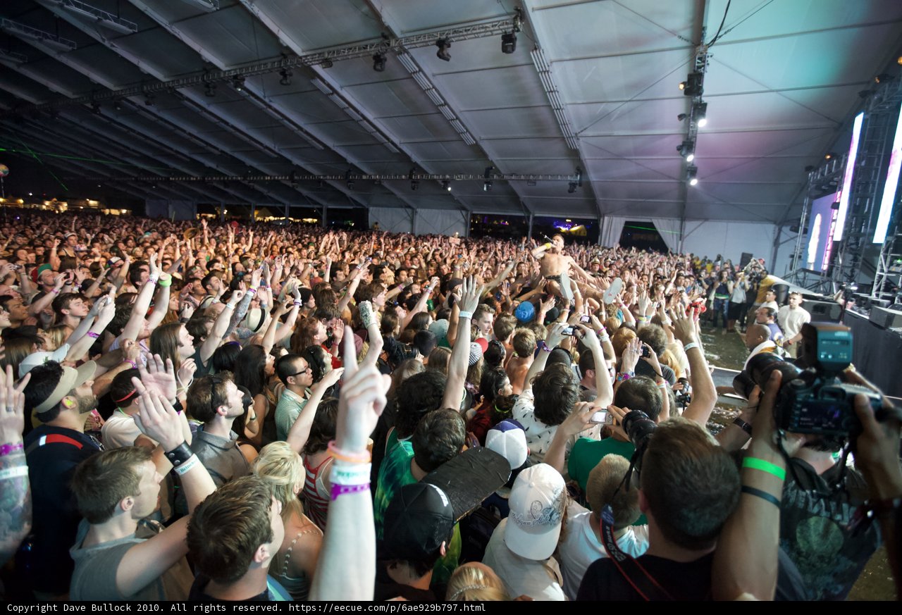Raving Crowd at Coachella Concert