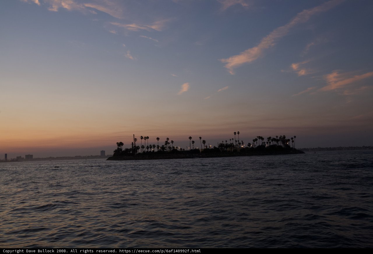 Island Sunset with Palm Trees