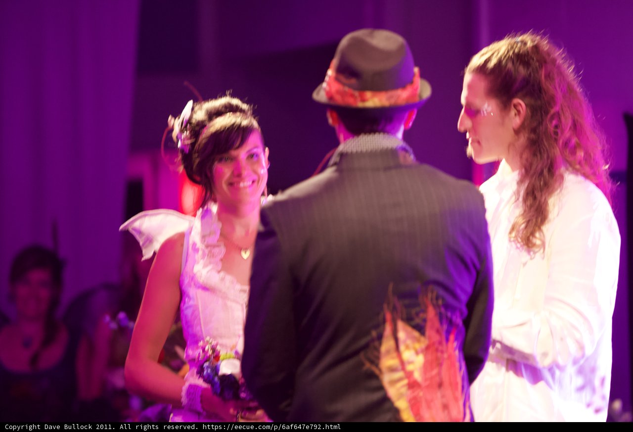 The Newlyweds in Their Wedding Attire