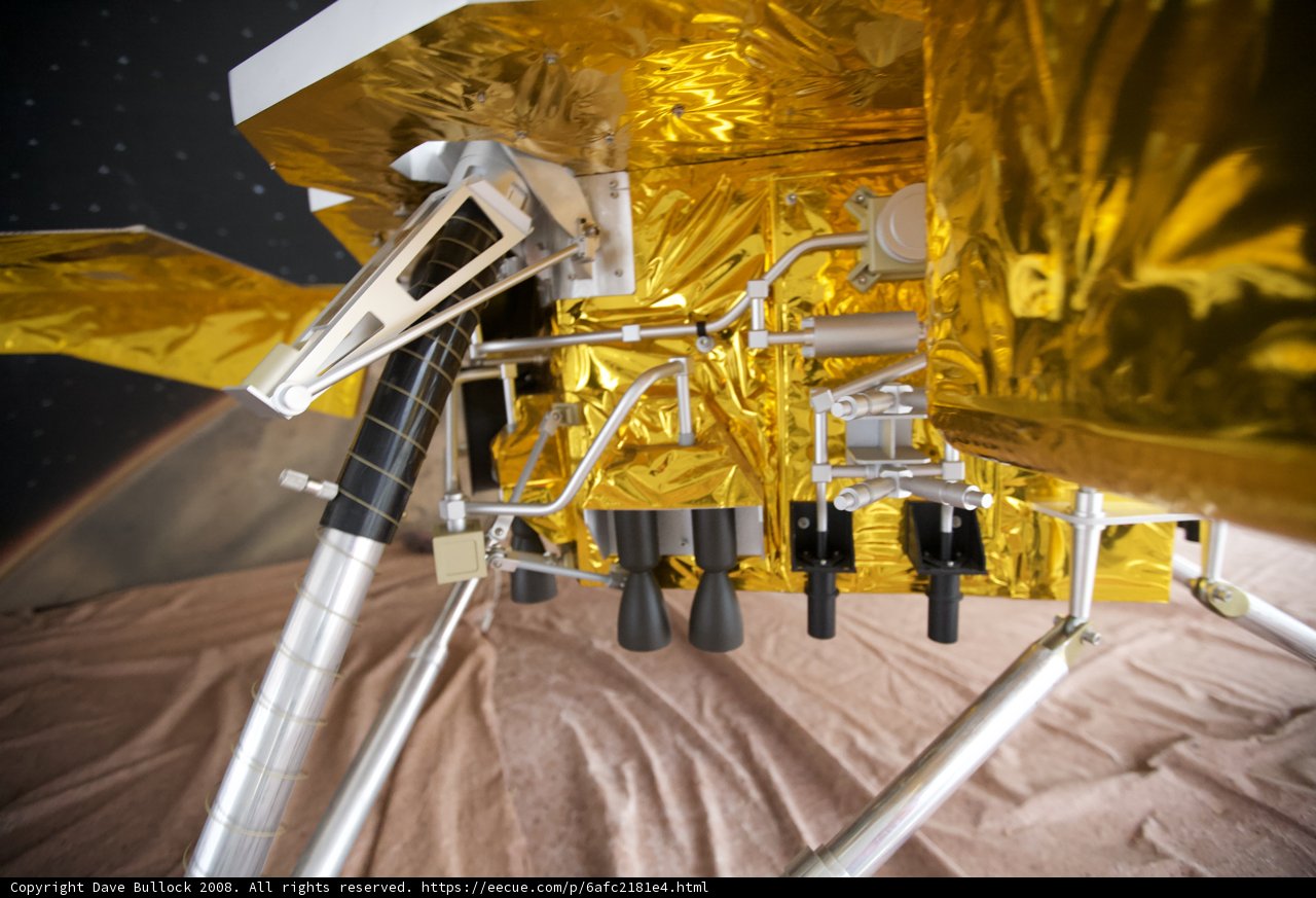 Solar Panels Open on JPL Mars Lander