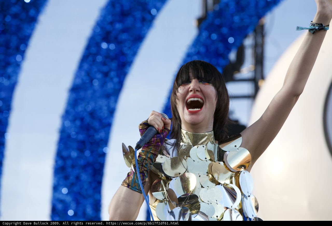 Karen Lee Orzolek Gets the Crowd Going at Coachella 2009