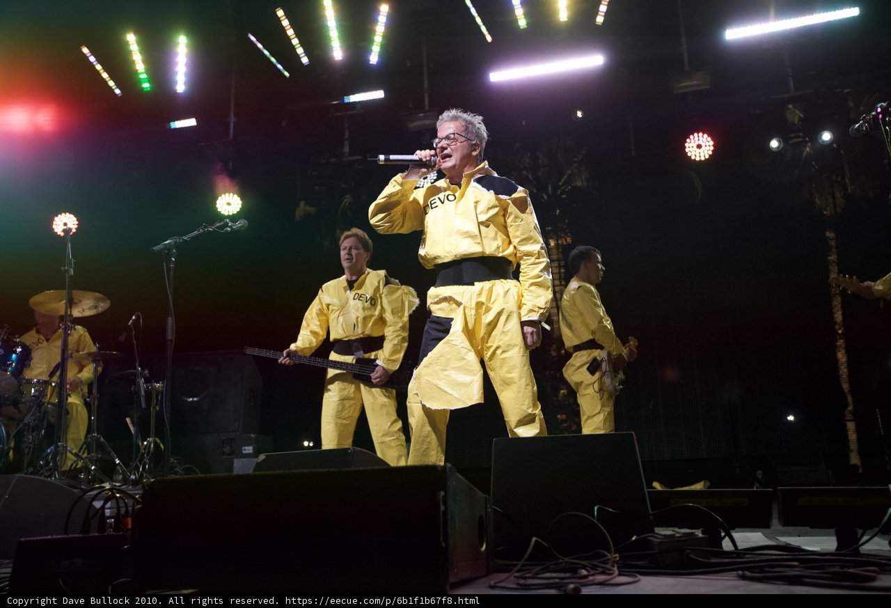 Yellow-suited Man Rocks Coachella Stage with Bandmates
