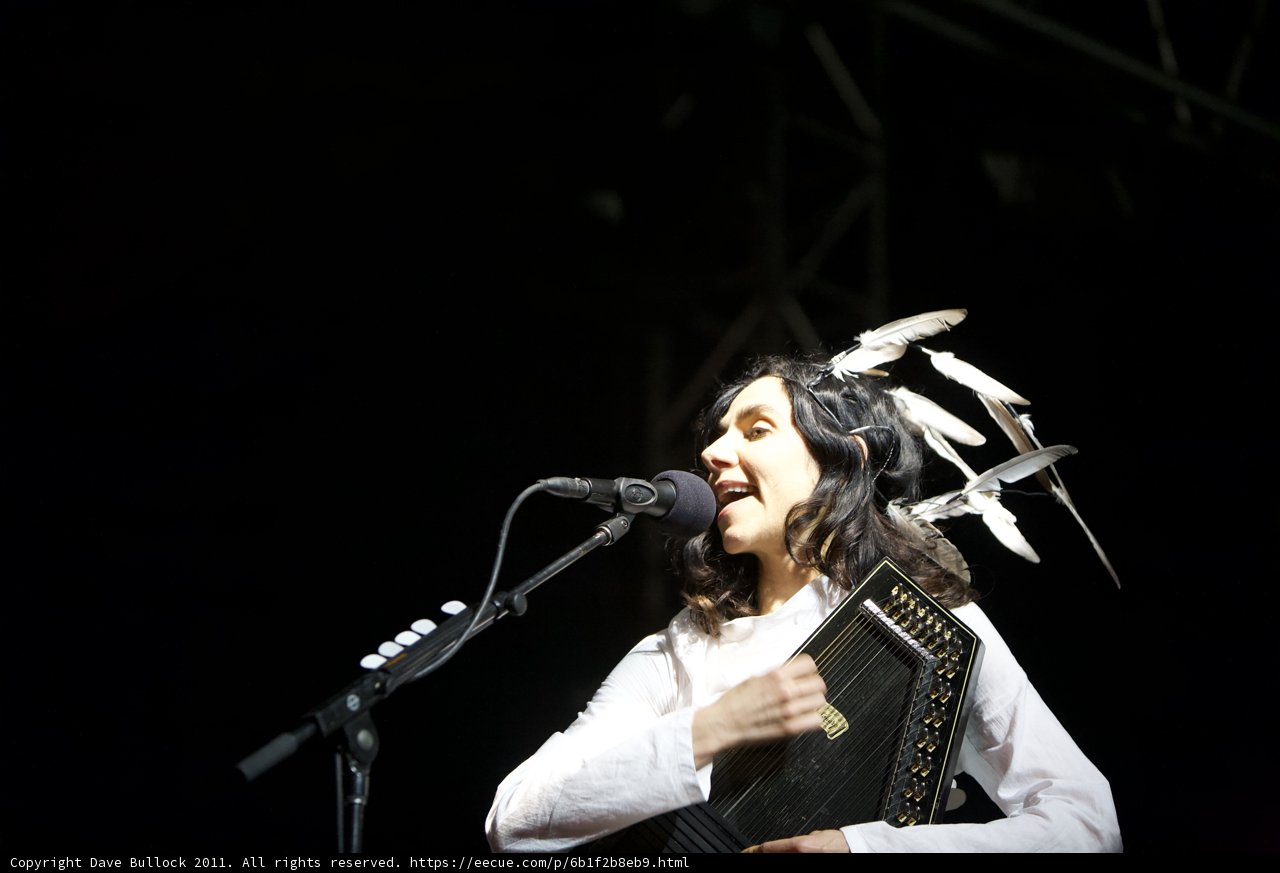 PJ Harvey Plays the Accordion with Feathers