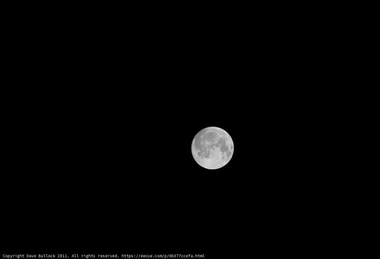 The Full Moon in the Night Sky