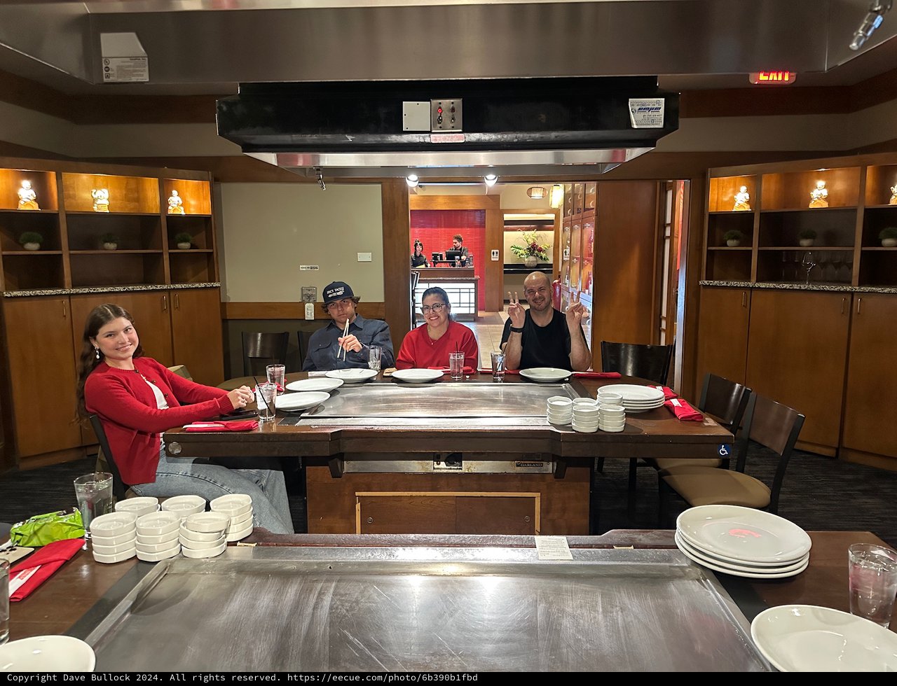 Family Dining at Japanese Teppanyaki Restaurant