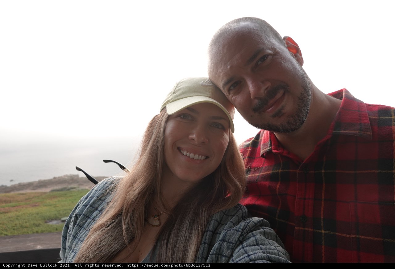 Happy Couple's Outdoor Adventure Portrait