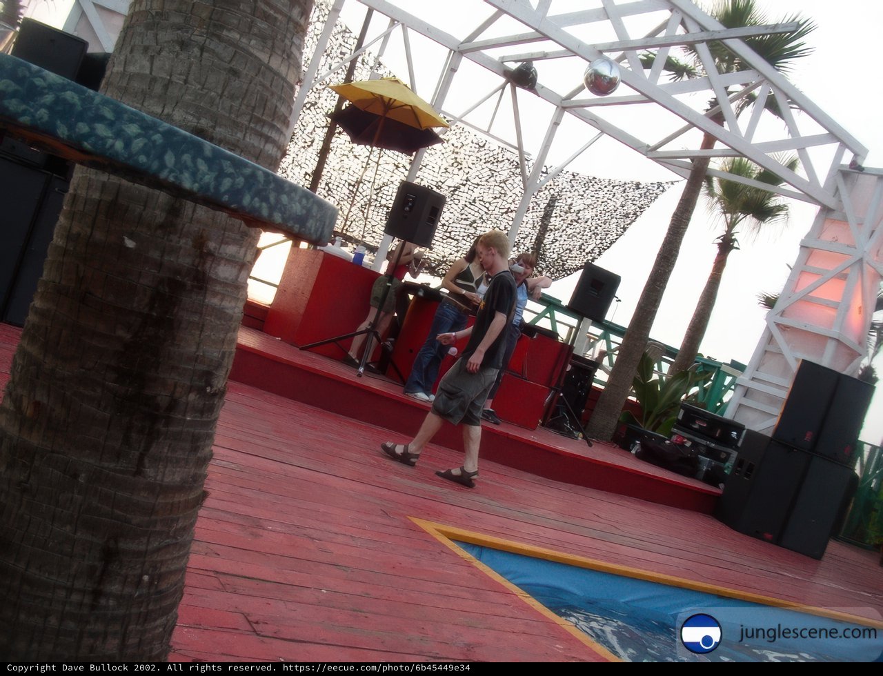 DJ Party on a Wooden Porch