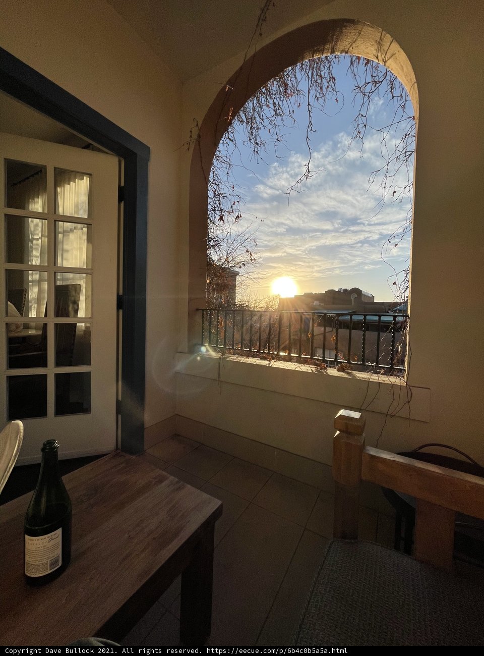 Sundown with a Bottle of Wine