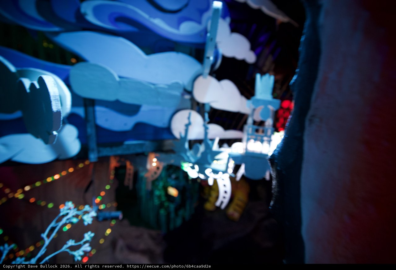 Meow Wolf Immersive Art Installation at Night