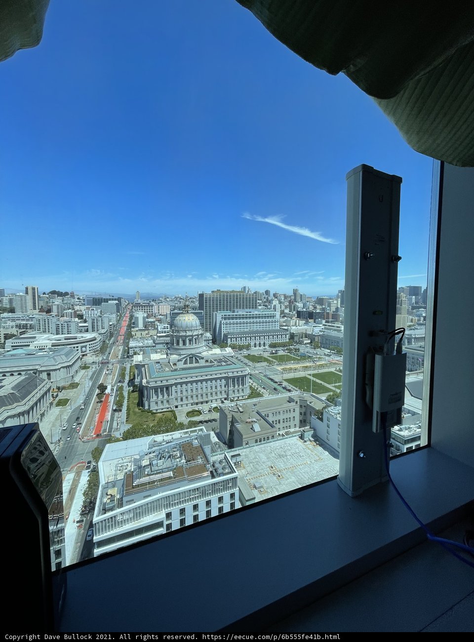 Cityscape View from an Office Window
