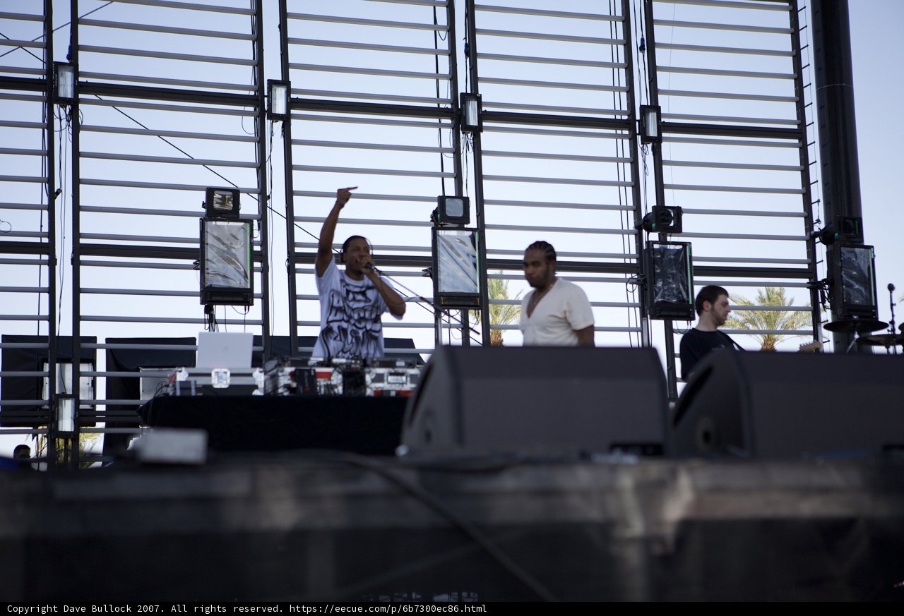 Pharoahe Monch Performs at Coachella with DJ and Microphones