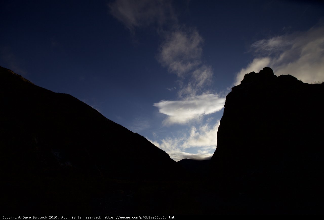 Majestic Clouds over Mountain Range