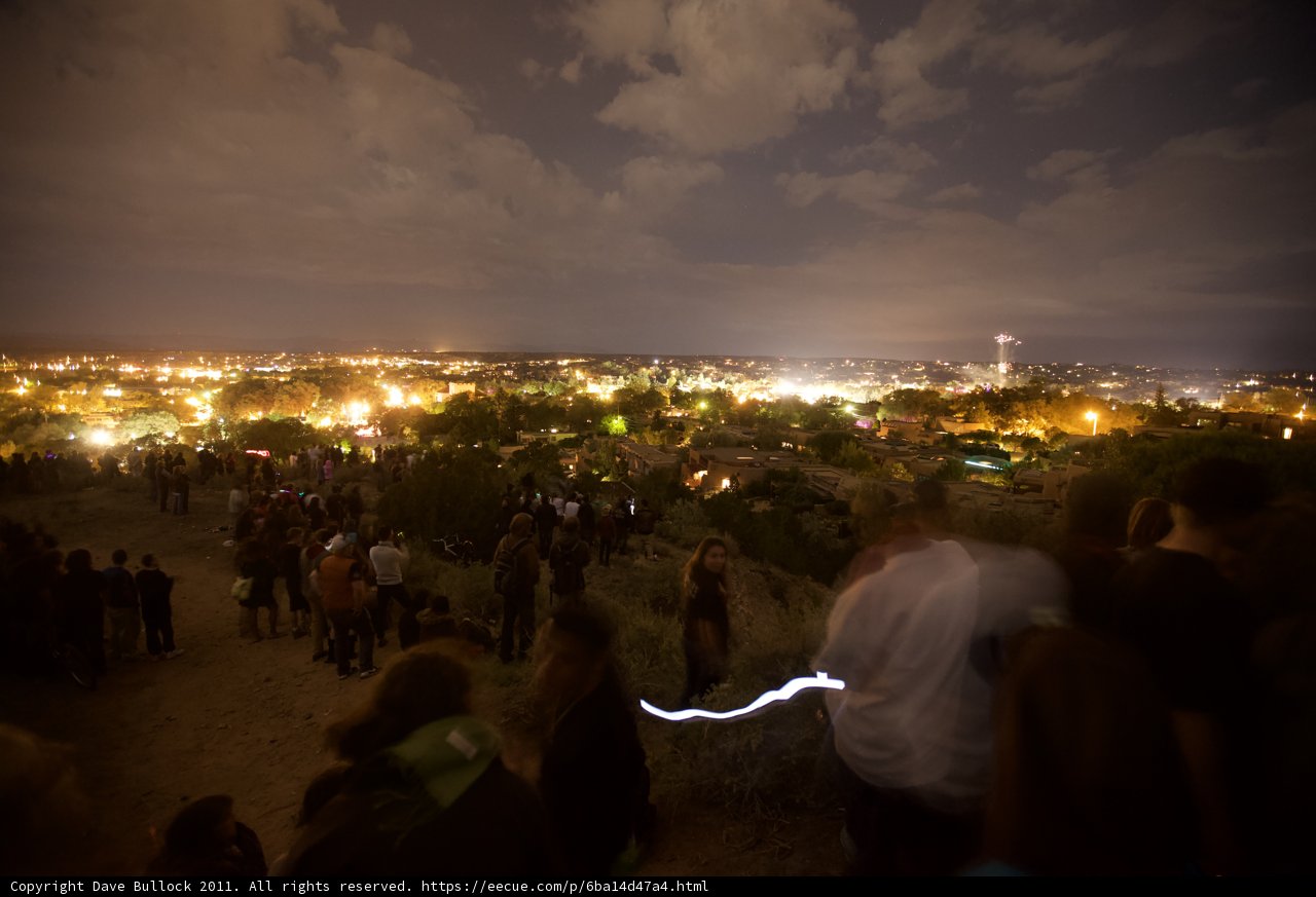 Nighttime Vigil on a Hillside