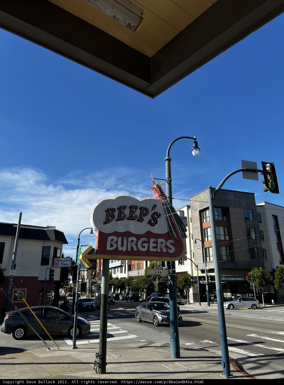Burger Joint on Busy Urban Street