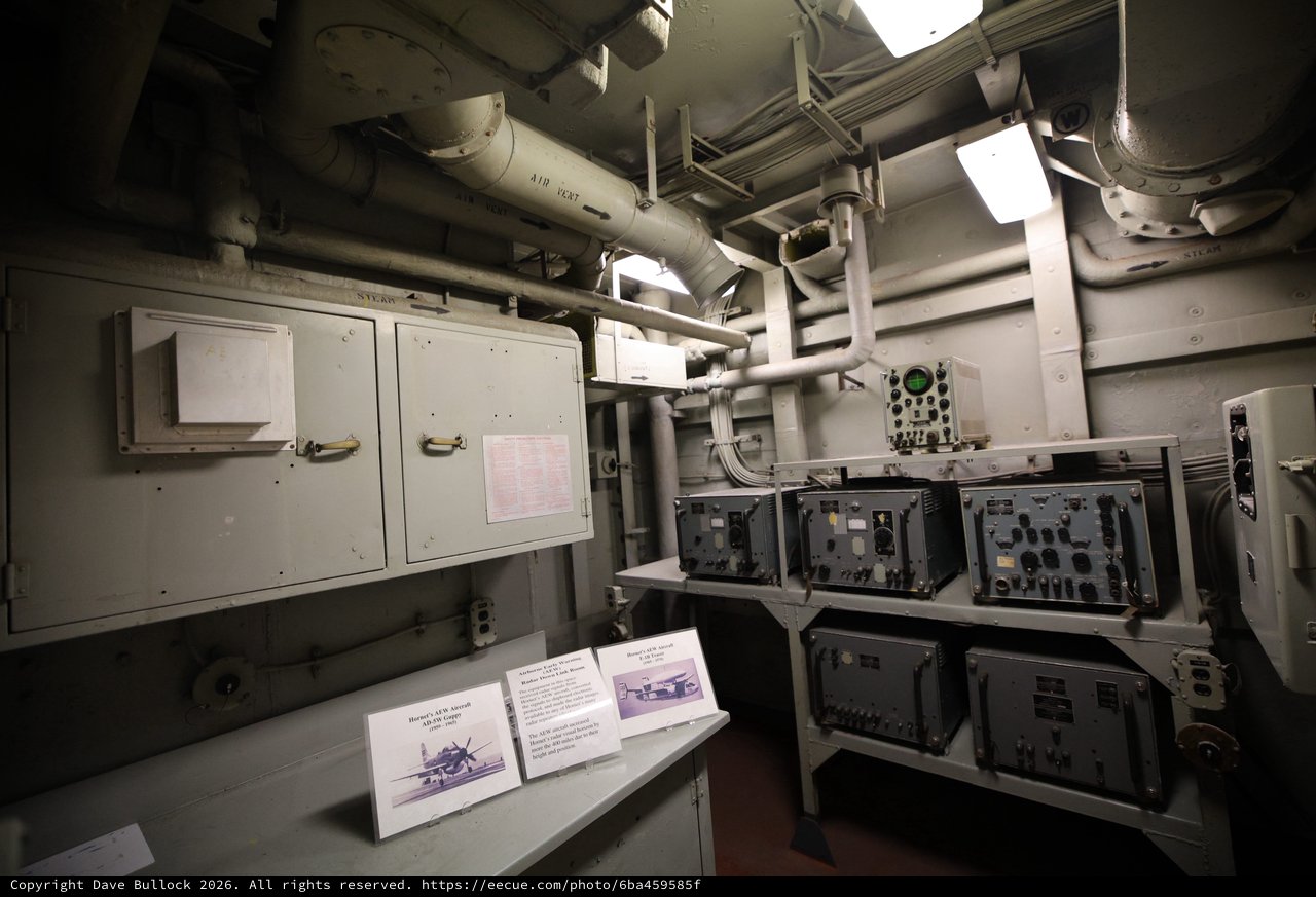 Vintage Radio Communication Room aboard USS Hornet