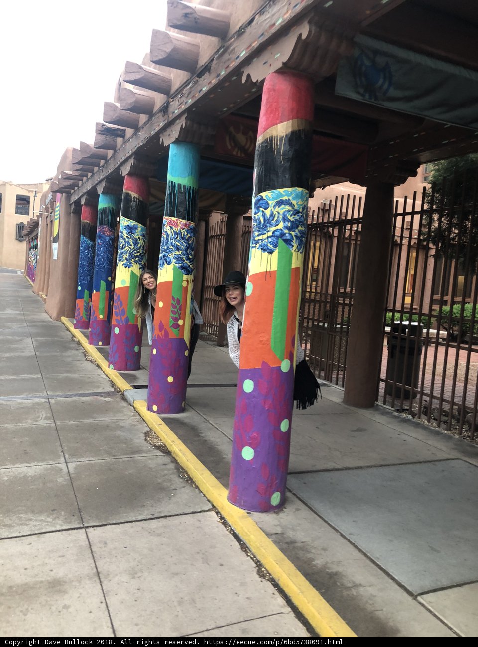 Colorful Pillar in the City