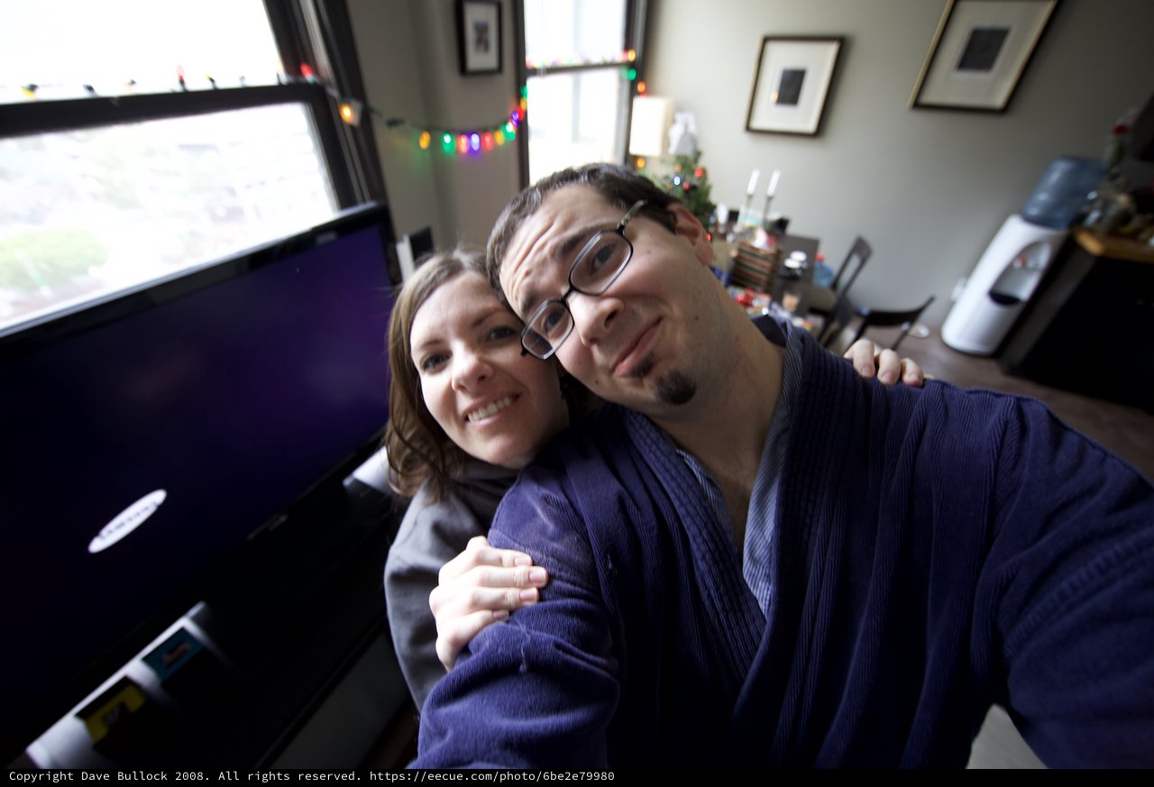 Holiday Selfie with Penelope and Dave on Christmas