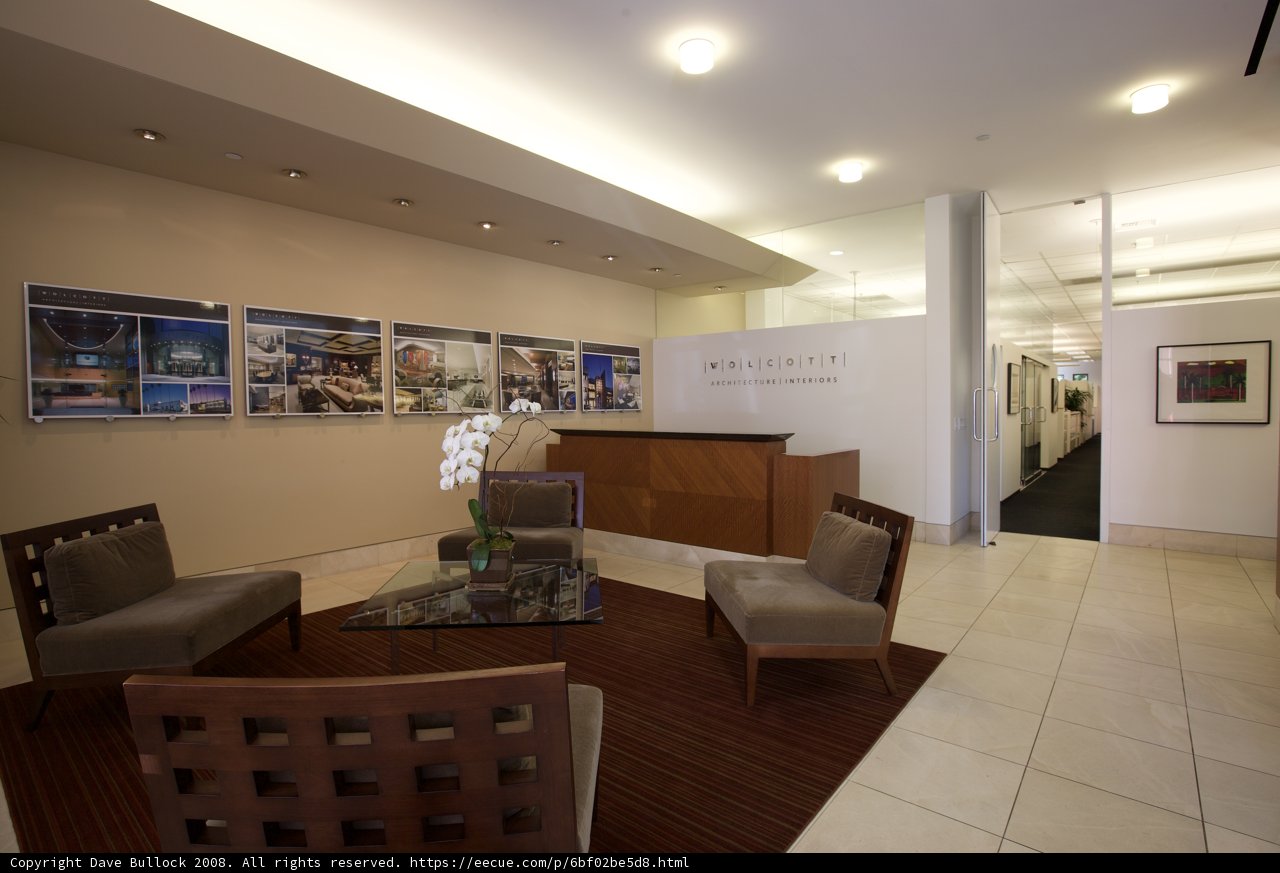 Reception Area in a Stylish Lobby