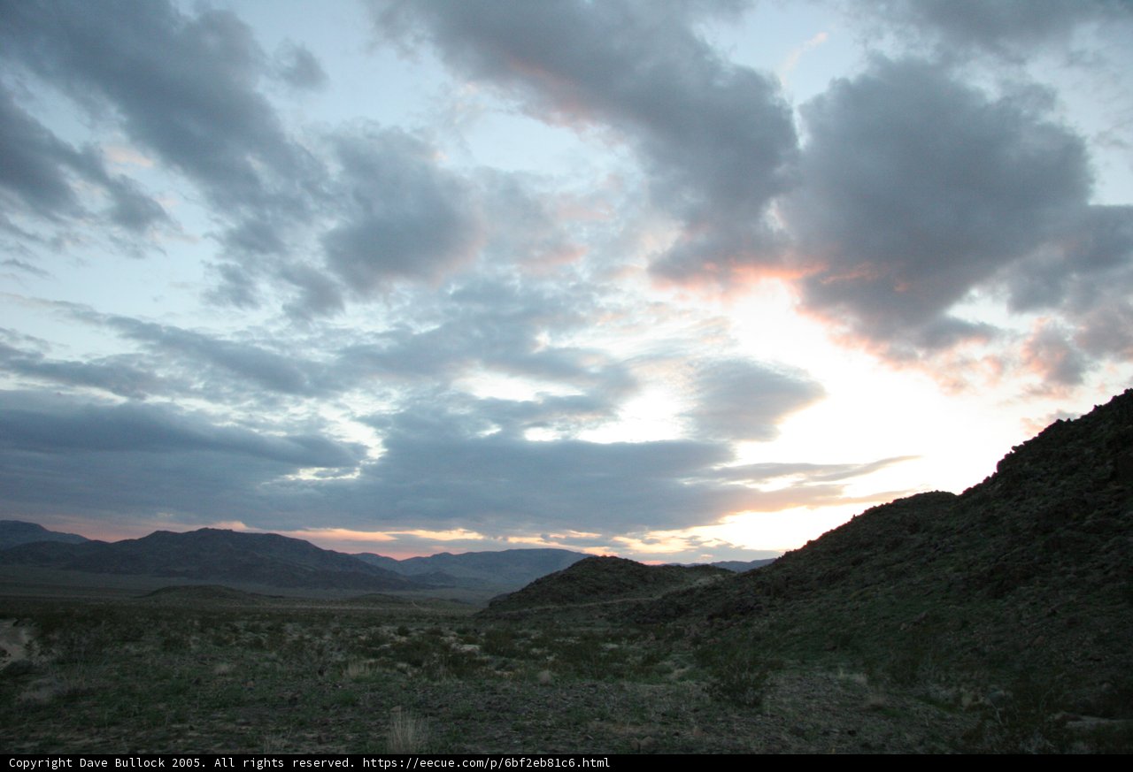 Desert Sunset Among the Clouds