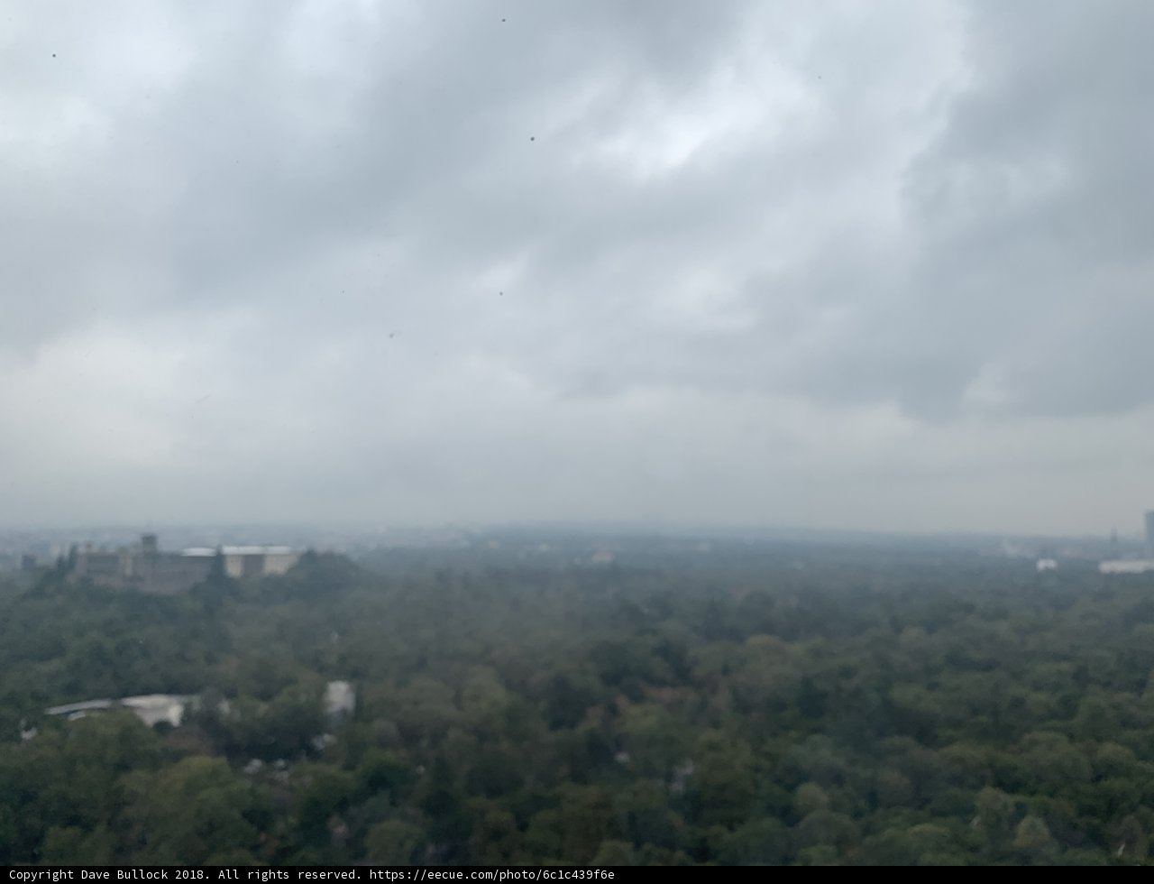 Cloudy Cityscape from a High-Rise Building