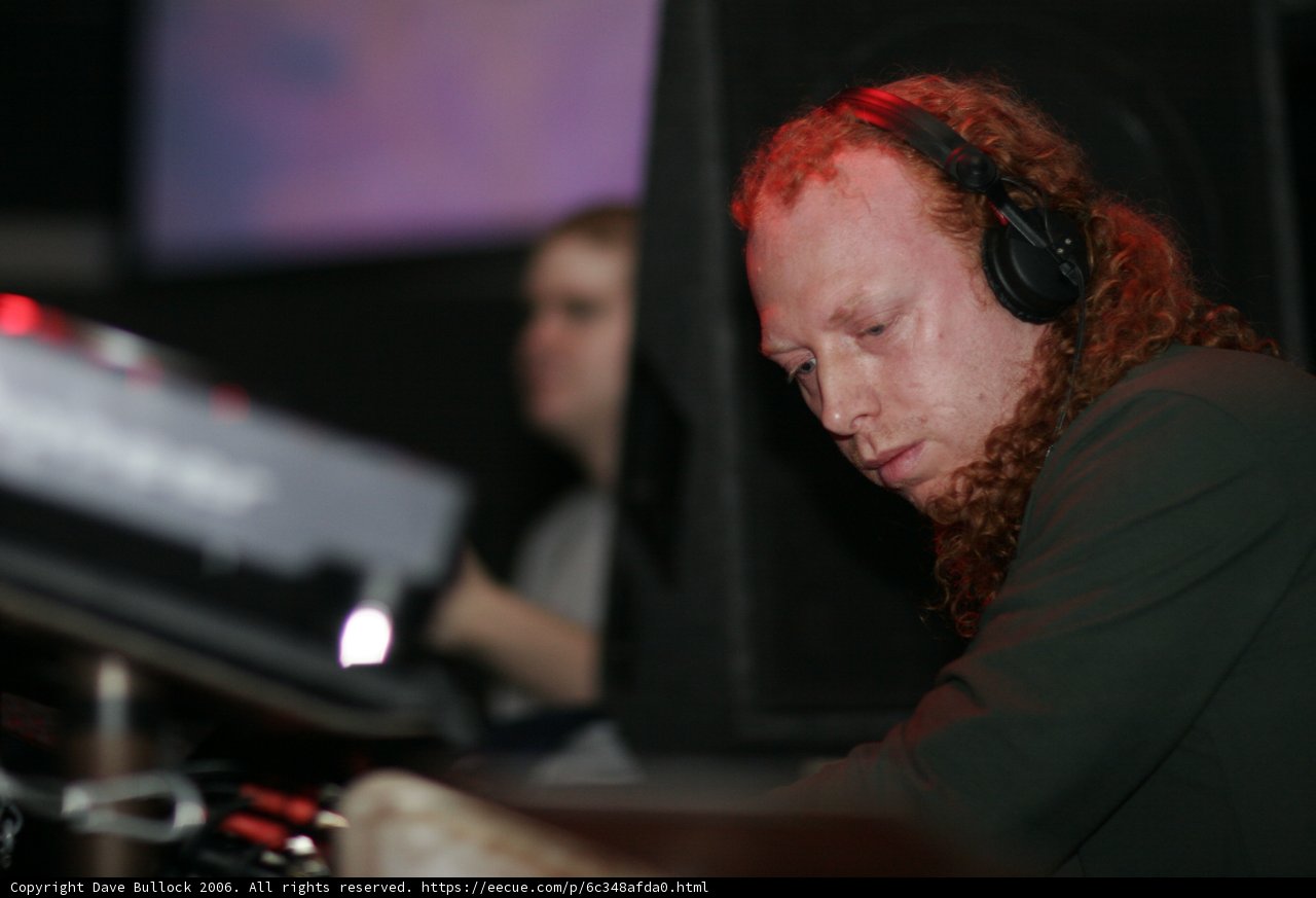 Red-Headed Deejay at Work