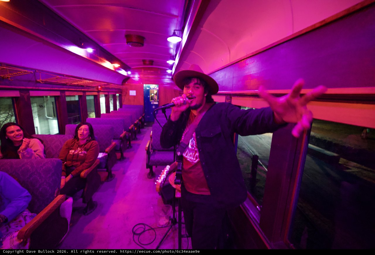 Live Acoustic Performance in Vintage Train Car