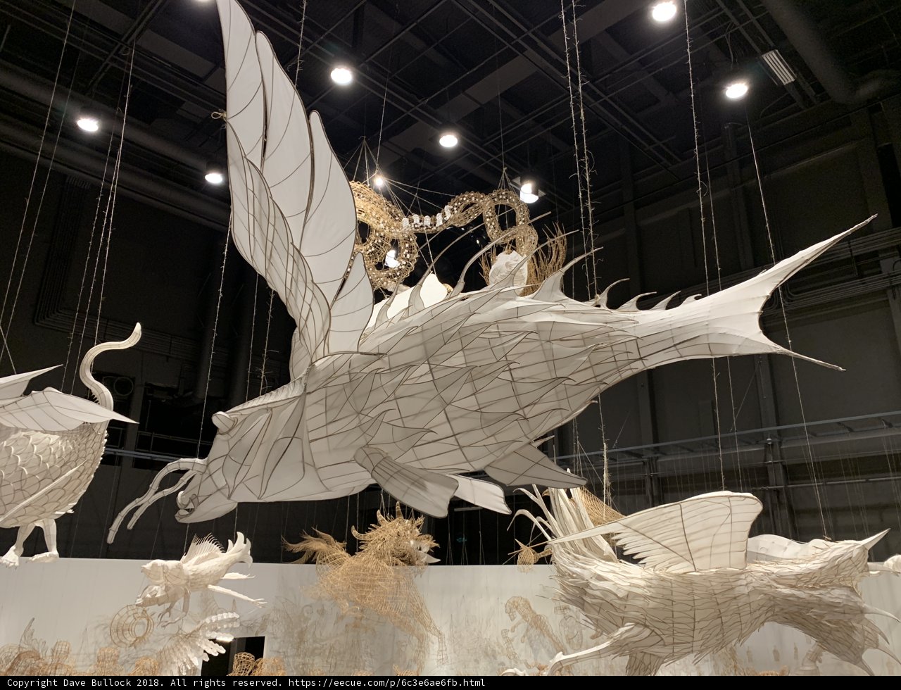 Dragon and Bird Paper Sculpture
