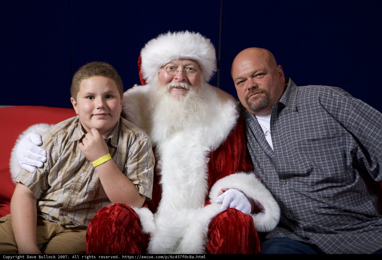 A Festive Family Portrait with Santa Claus