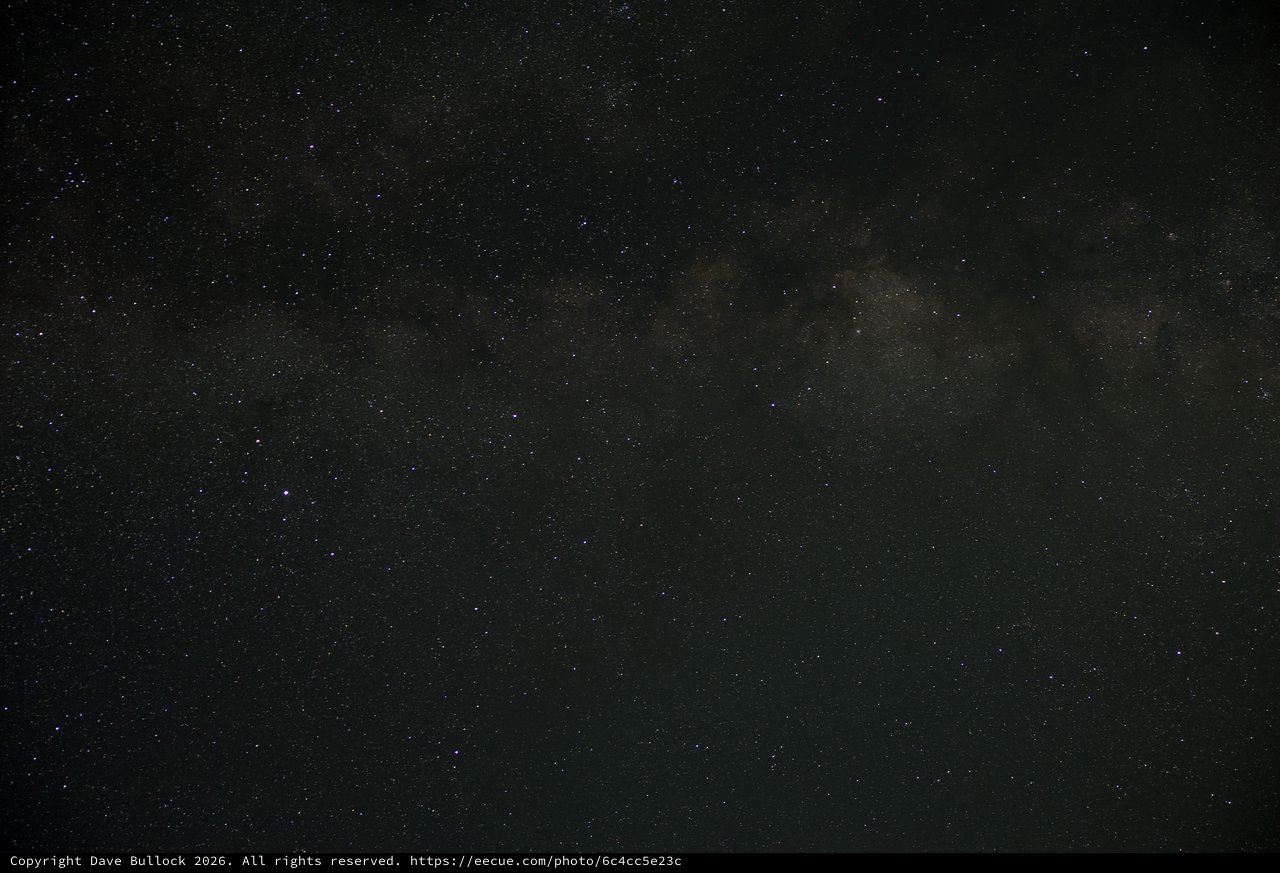 Milky Way Arches Over Mt. Lassen Night Sky