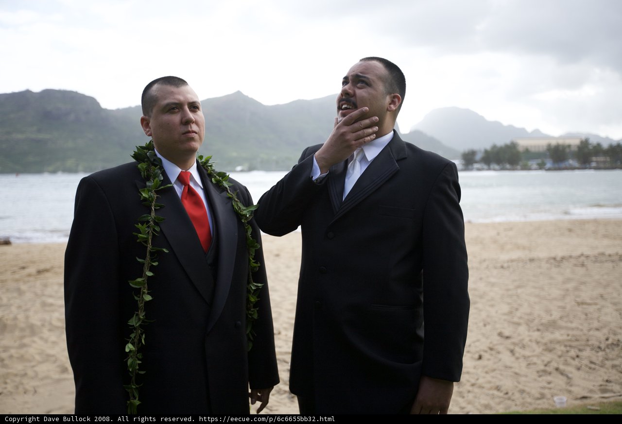 Suit and Tie on the Beach