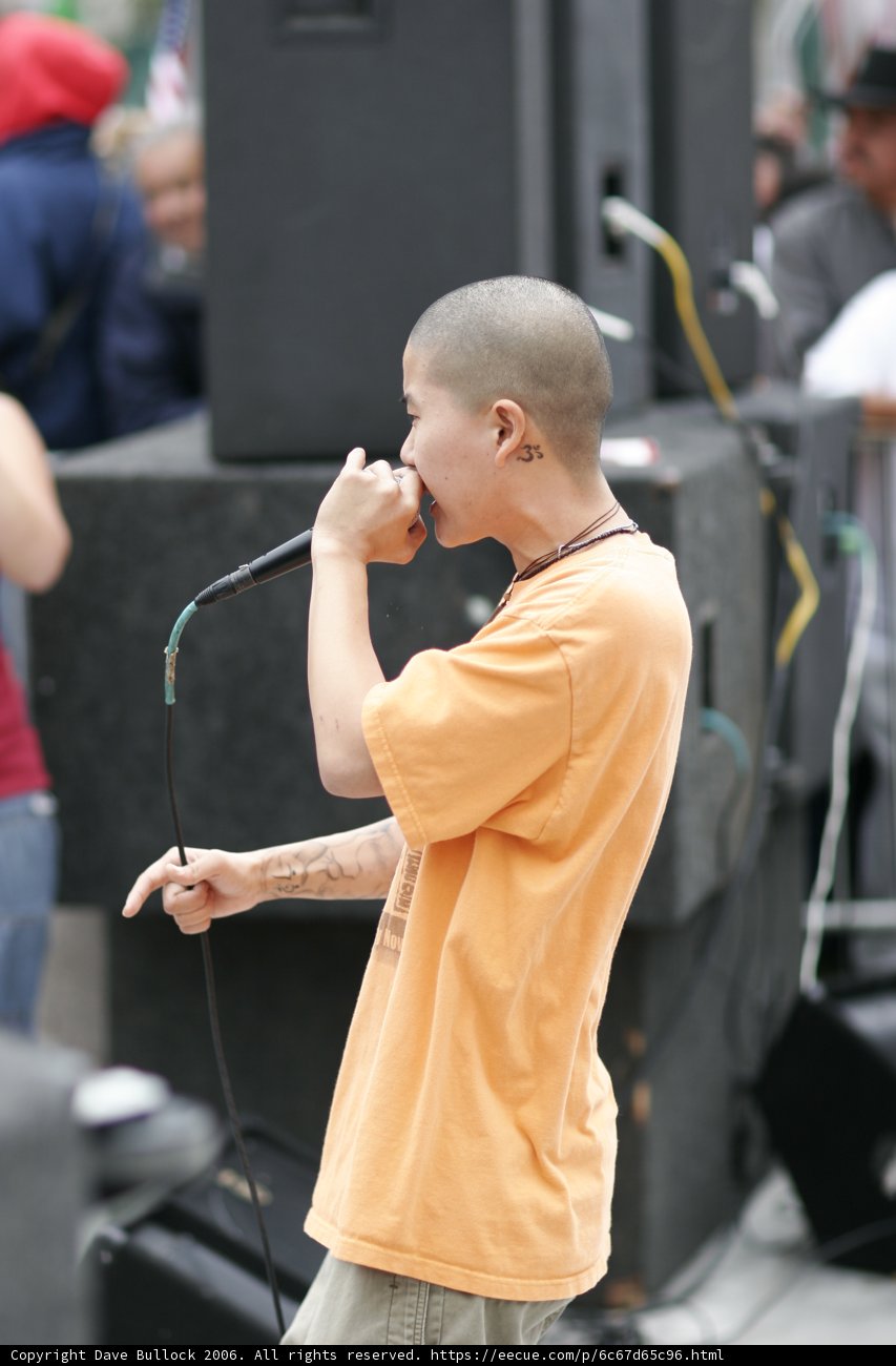 Student Protester Takes the Mic